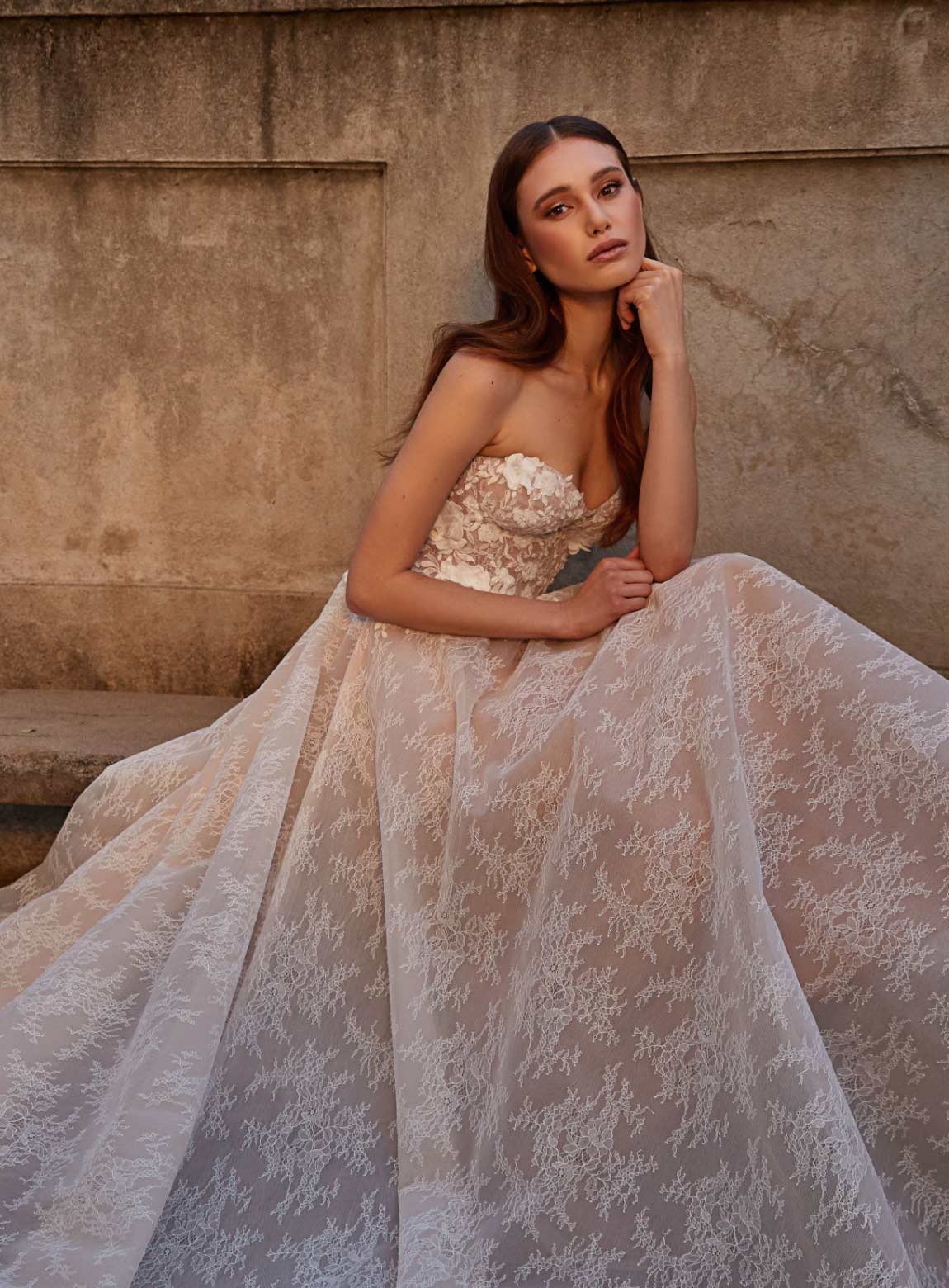 Photo of Model wearing a bridal gown by Jenny Yoo