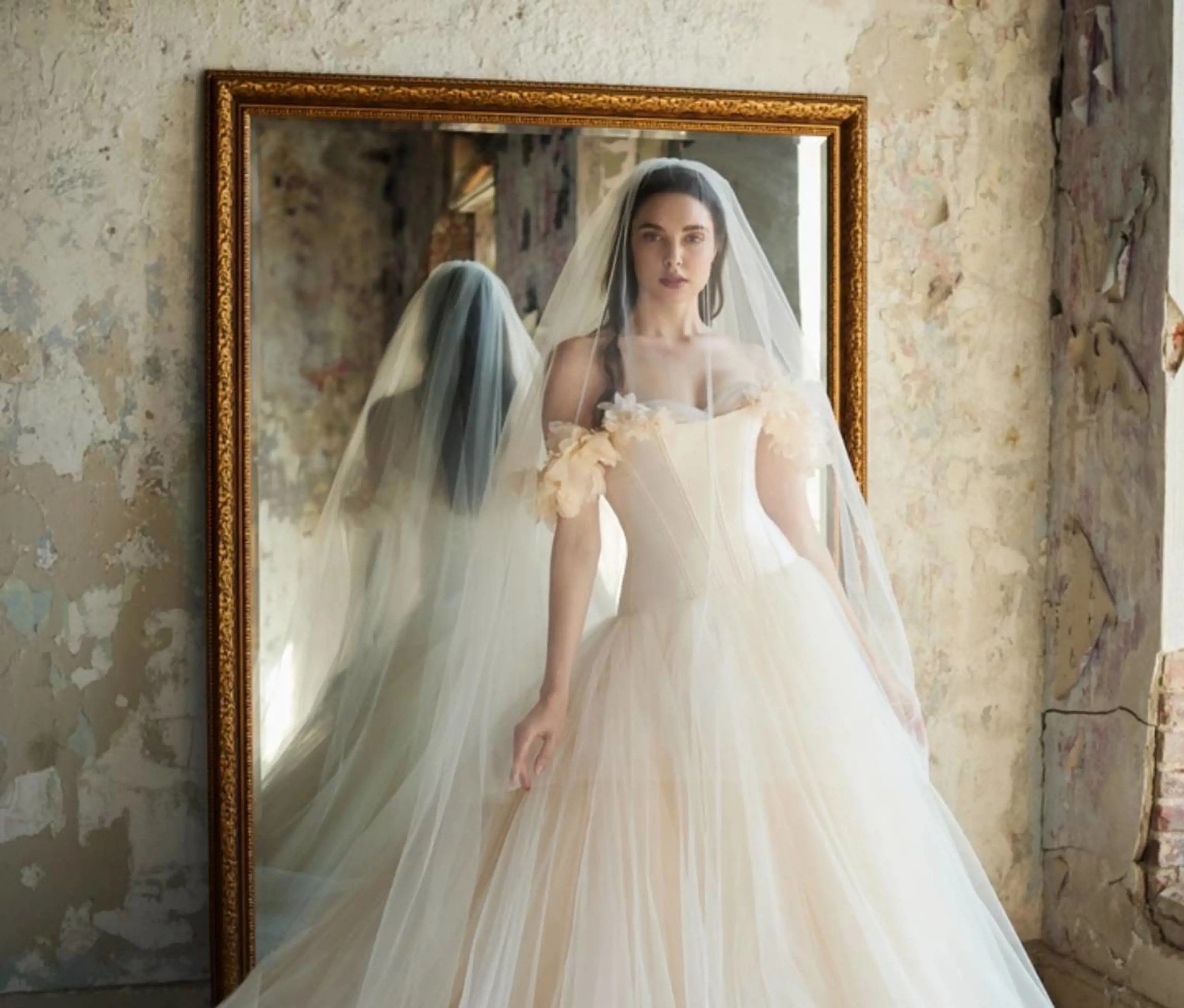 Photo of Model wearing a bridal gown by Lazaro