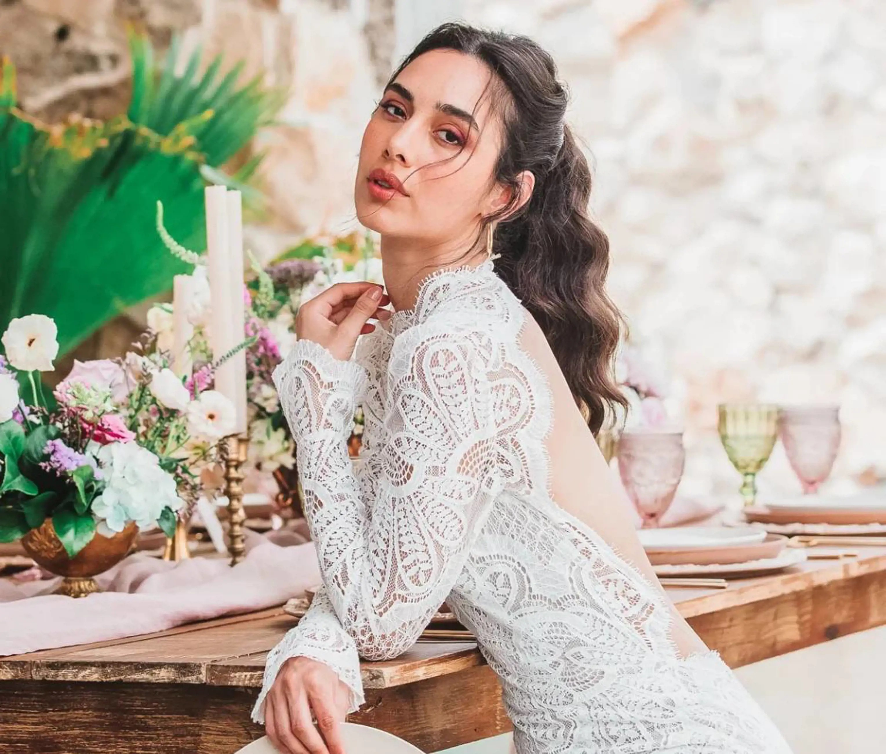 Photo of Model wearing a bridal gown by Willowby