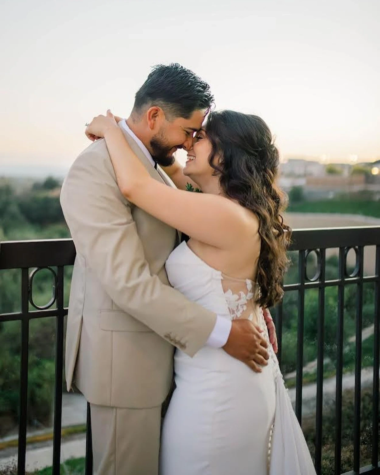 Bride and groom wedding photo