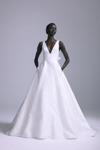 Amsale Lilly #0 default Silk White thumbnail