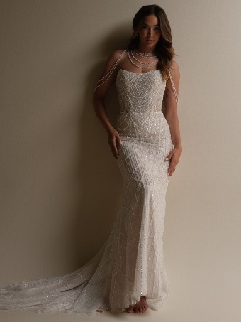 Sottero and Midgley CONSTANCE #0 default Ivory/Silver Accent over Soft Nude (gown with Natural Illusion) thumbnail