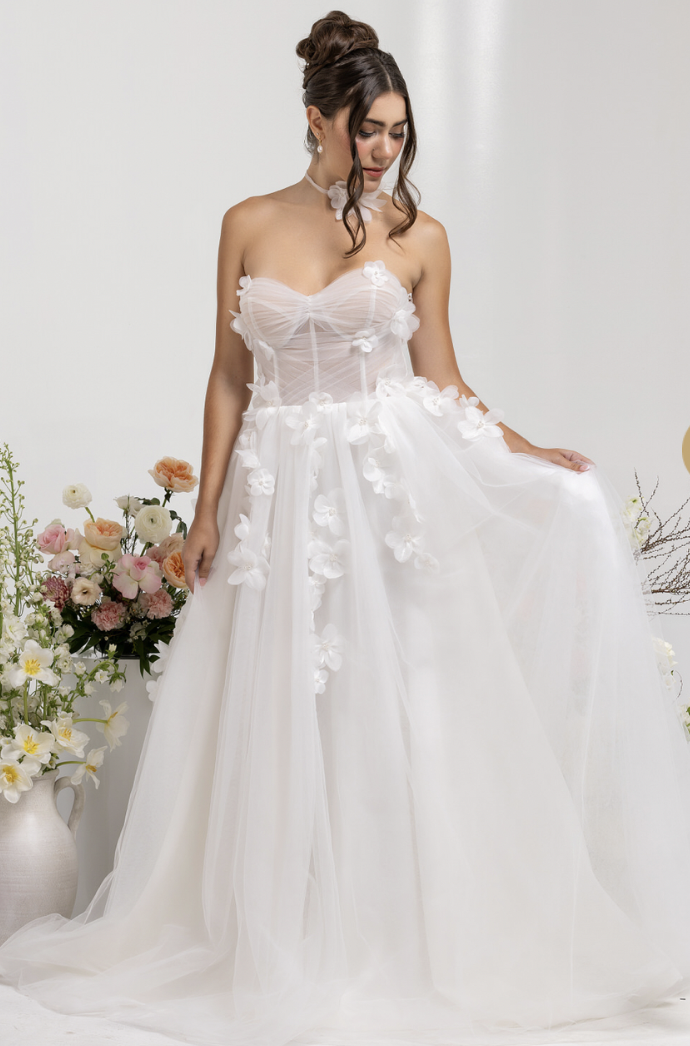 strapless open back dress Sahara main image 0