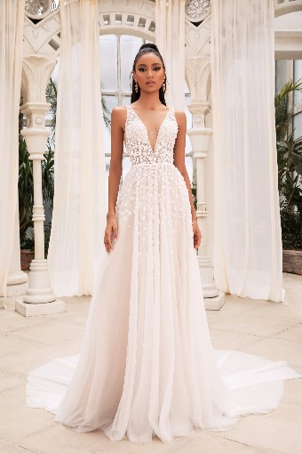 Dany Tabet Lilah Unlined Top / Lined Skirt #0 default Ivory/Light Nude thumbnail