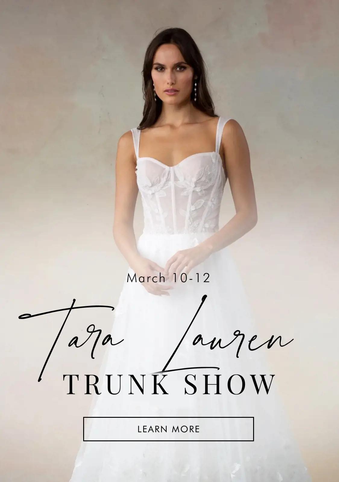 "Tara Lauren Trunk Show" banner for mobile