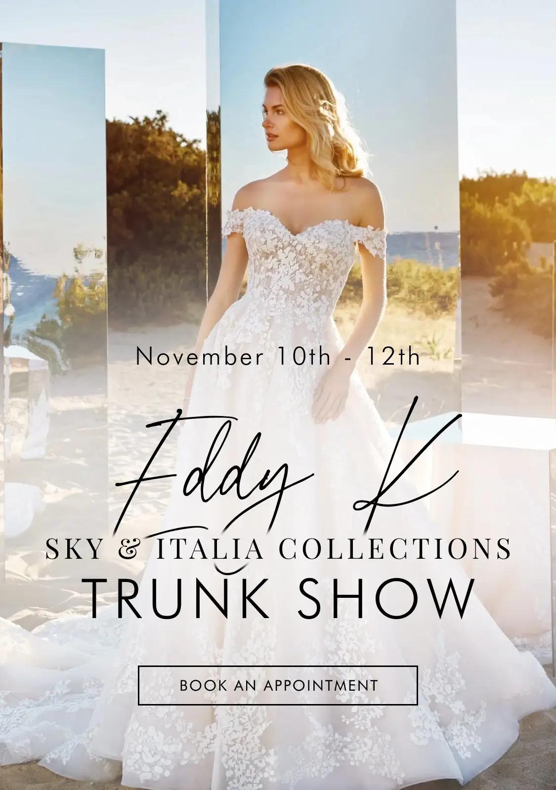 Eddy K Sky & Italia Collections Trunk Show Banner Mobile
