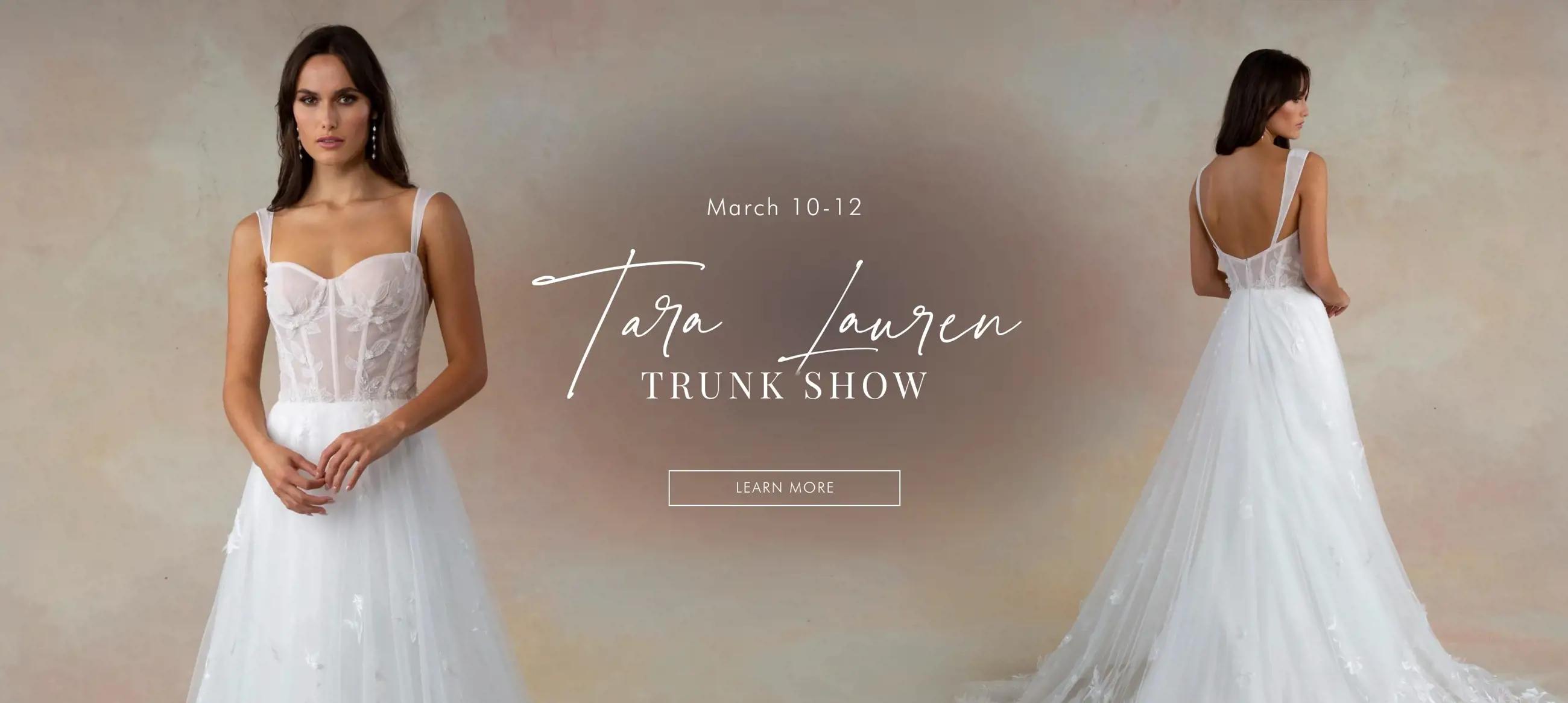 "Tara Lauren Trunk Show" banner for desktop