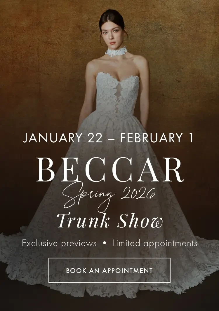 beccar  trunk show january 2026 banner