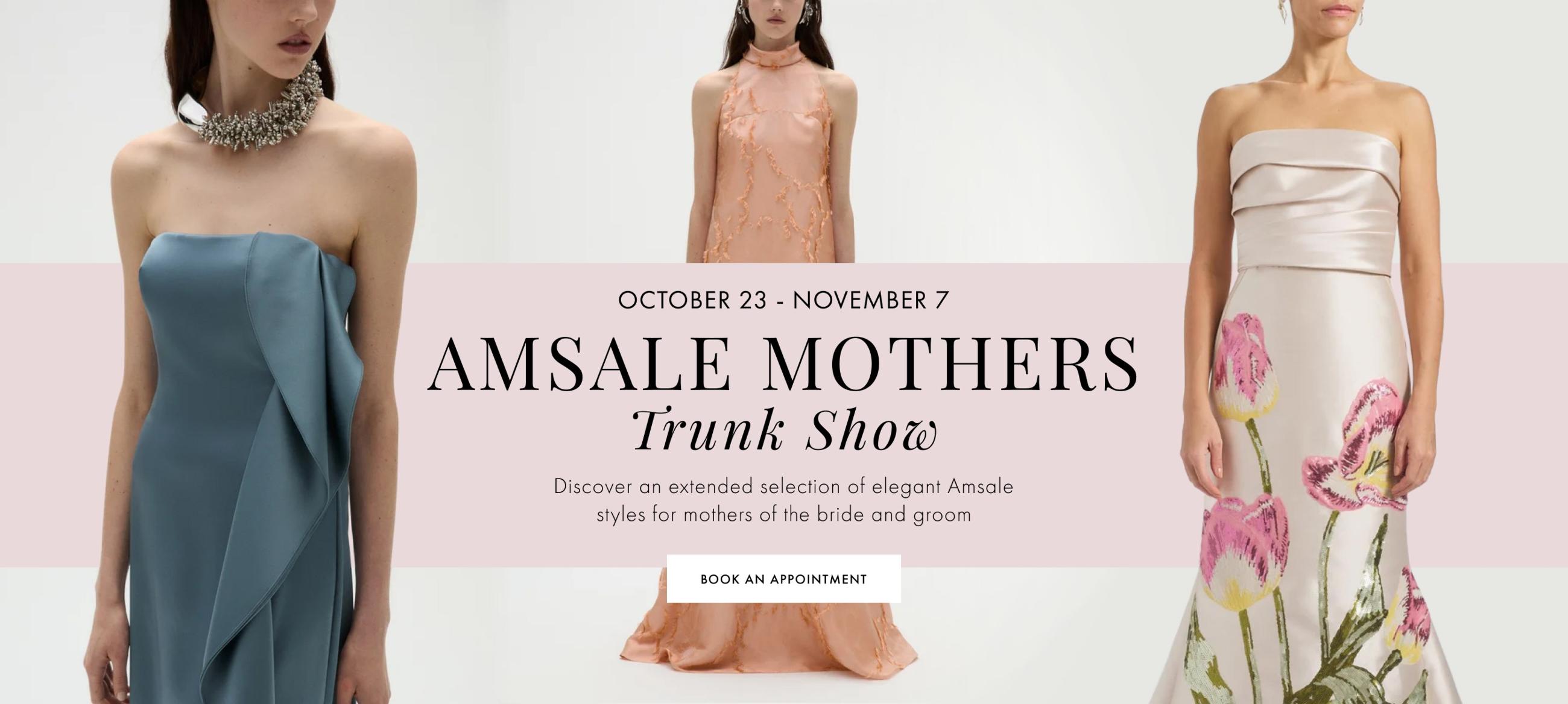 amsale mothers trunk show banner desktop